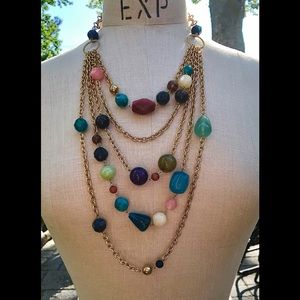 BRAND NEW:Unique Necklace With Multi-Colored Beads